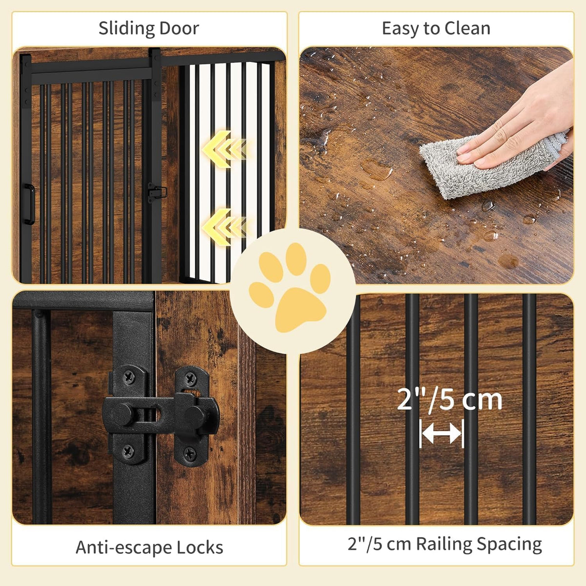 27.2" Dog Crate Furniture with Barn Door. Everyday comfort that fits naturally into your space.
