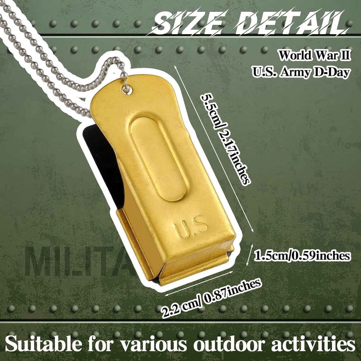 Jenaai 3 Pieces Brass Pet Training Clicker Dog Necklace Signaling Cricket Clicker Training for Puppy Dogs Cat(Gold)