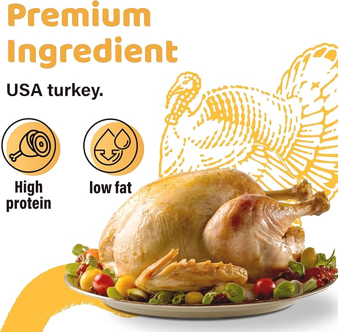 iPaw Turkey Dog Treats, All Natural Human Grade Dog Treat, Suitable for Training chew, US Sourced Raw Material, Hypoallergenic, Rawhide Alternative, Braided Stick