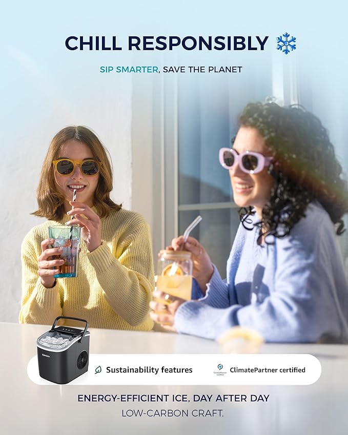 EUHOMY Countertop Ice Maker Machine