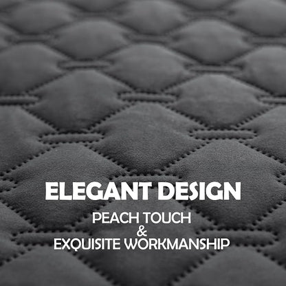 gogobunny 3X Stronger Waterproof Pet Blanket, Scratch Proof Furniture Protector for Dogs Cats, Reversible Cover 52x82 Inch, Dark Grey