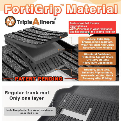 TripleAliners Trunk Mat & Rear Seatback Mat Fit for Toyota 2025 2026 4Runner All Weather TPE Liners Accessories Custom Fit TPE Heavy-Duty (Only for 5 Seats) - Not for Hybrid Model