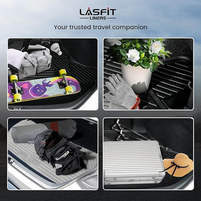 LASFIT Cargo Mat for Dodge Charger Daytona 2024 2025 Scat Pack & R/T (Fit 2-Door, Not for 4-Door), All Weather TPE Custom Fit Trunk Mats Cargo Liners, Black