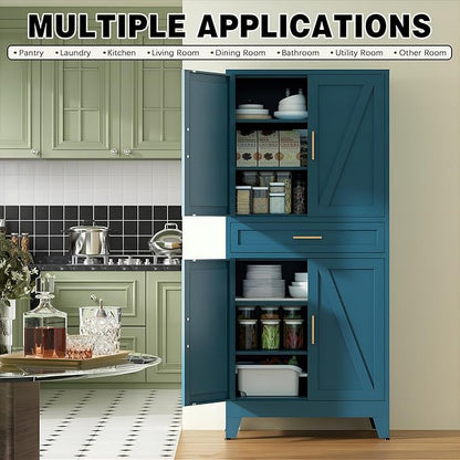 COFaR Farmhouse Storage Kitchen Pantry Cabinet