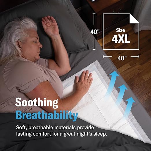 Chucks® MAX Hospital Bed Pads Disposable Adult - 40x40 [20-Pack] Pee Pads | Breathable Incontinence 4XL Large Pee Pads for Adults, Heavy Duty Absorbency Oversized Underpads, 400 Lbs Repositioning