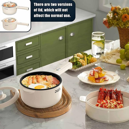 Dezin Electric Cooker, 2L Non-Stick Sauté Pan, Rapid Noodles Cooker, Mini Pot