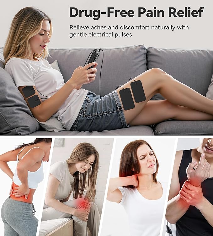 TENS Unit Muscle Stimulator for Pain Relief, 3-in-1 EMS TENS Machine