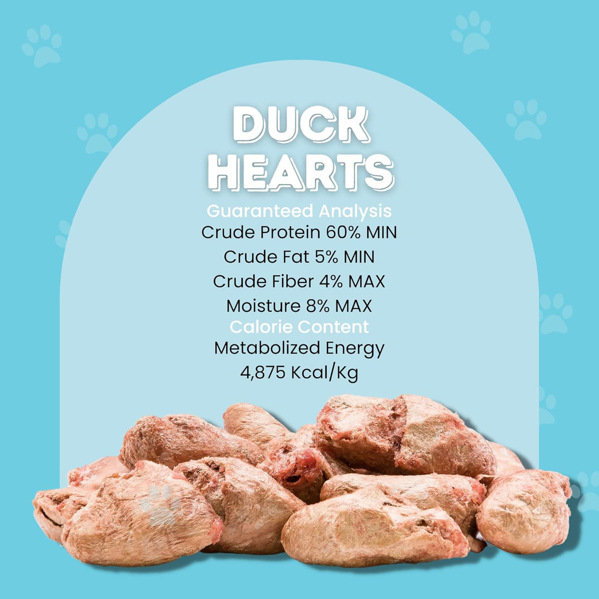 hotspot pets Freeze Dried Duck Heart Treats for Cats & Dogs - Made in USA, 1LB Big Bag - Single Ingredient All Natural Grain-Free Duck Hearts - Perfect for Training, Topper or Snack