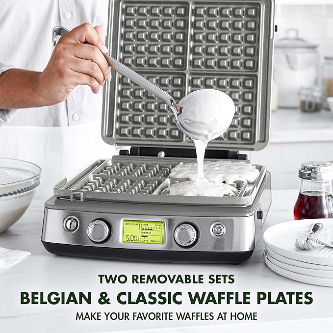 GreenPan Elite 4-Square Belgian & Classic Waffle Maker, Healthy Ceramic