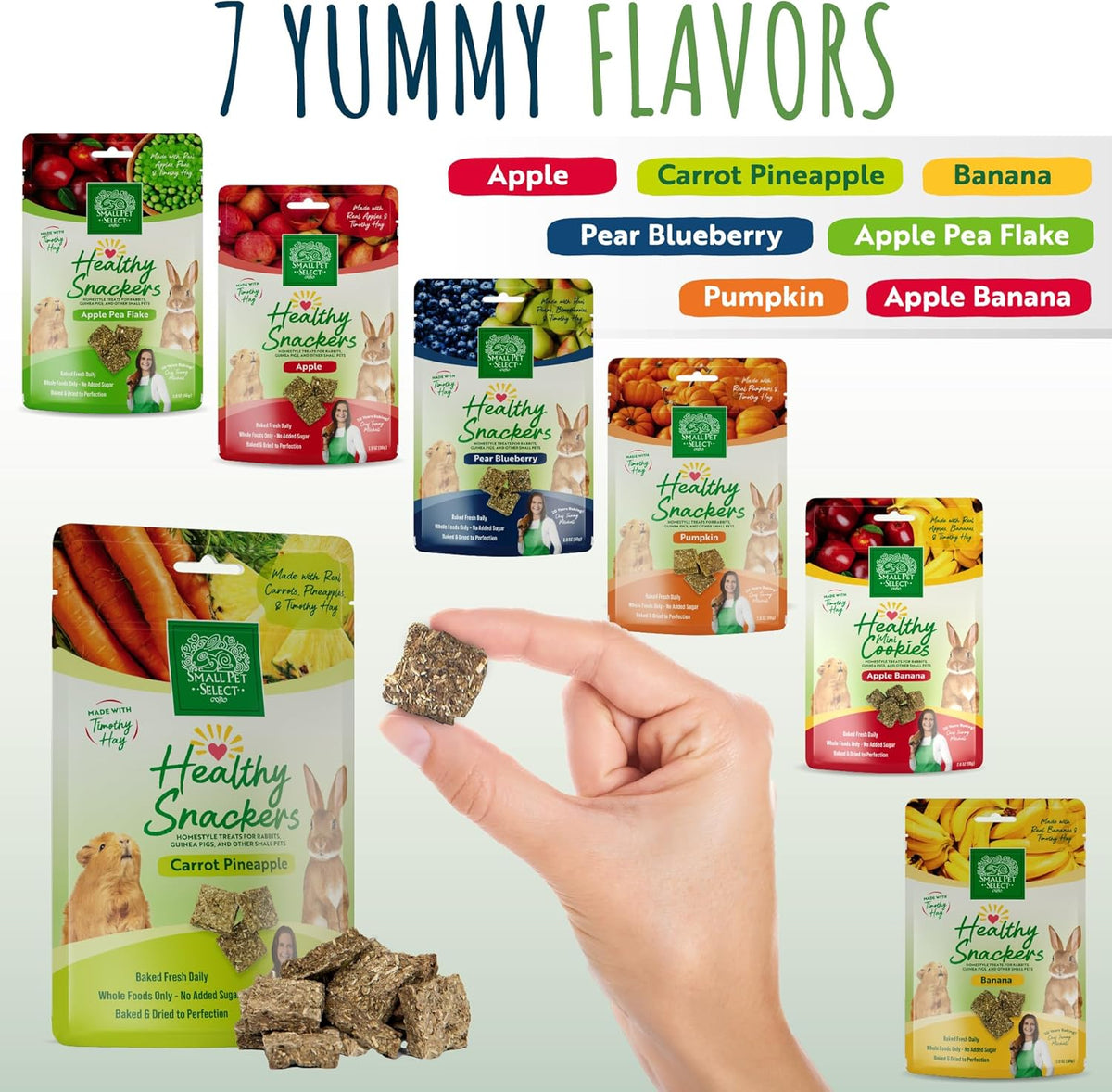 Small Pet Select - Healthy Snackers - Carrot/Pineapple