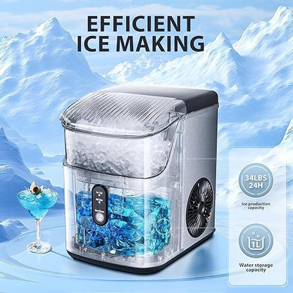 Antarctic Star Nugget Ice Maker Countertop, Chewable Nugget Ice Machine