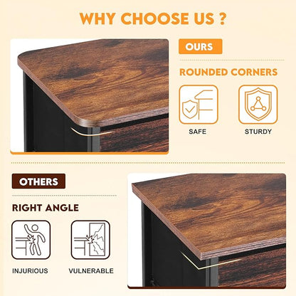 Curved Profile Dresser for Bedroom, Chest of Drawers, 9 Storage Drawers