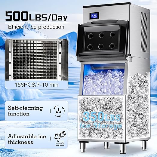 Commercial Ice Maker Machine 500Lbs/24H