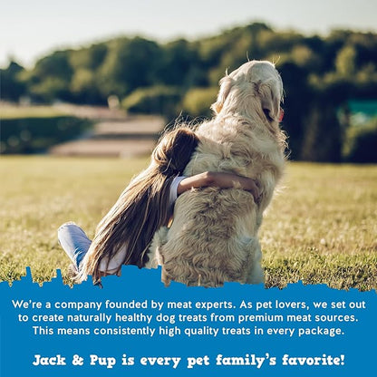 Jack&Pup 3-4" Filled Dog Bones for Small and Large Dogs, Flavored Shin Dog Bones Long Lasting, Stuffed Bone for Dogs, High Protein, Bully Stick Flavor - 4 Pack