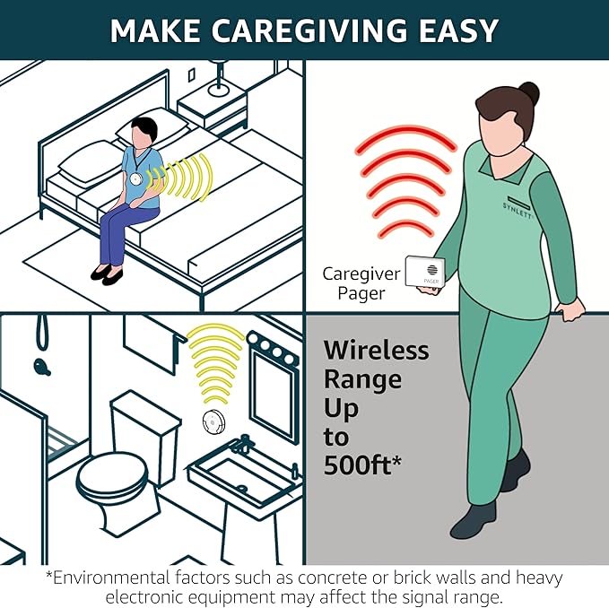 Caregiver Pager Call Button Wireless Call Bell Alert Buttons
