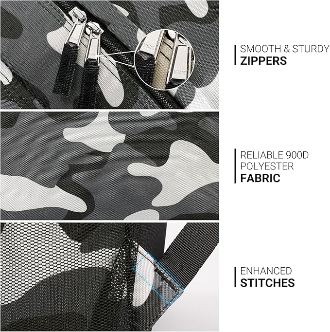 ZORFIN 26L Backpack for College, and Travel: Water Resistant Bookbag - Camo Black