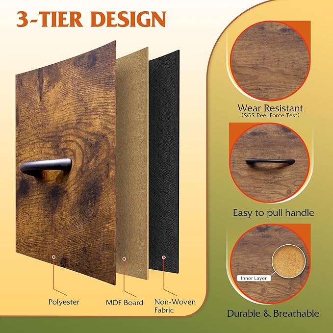 WLIVE Fabric Dresser for Bedroom, Tall Dresser