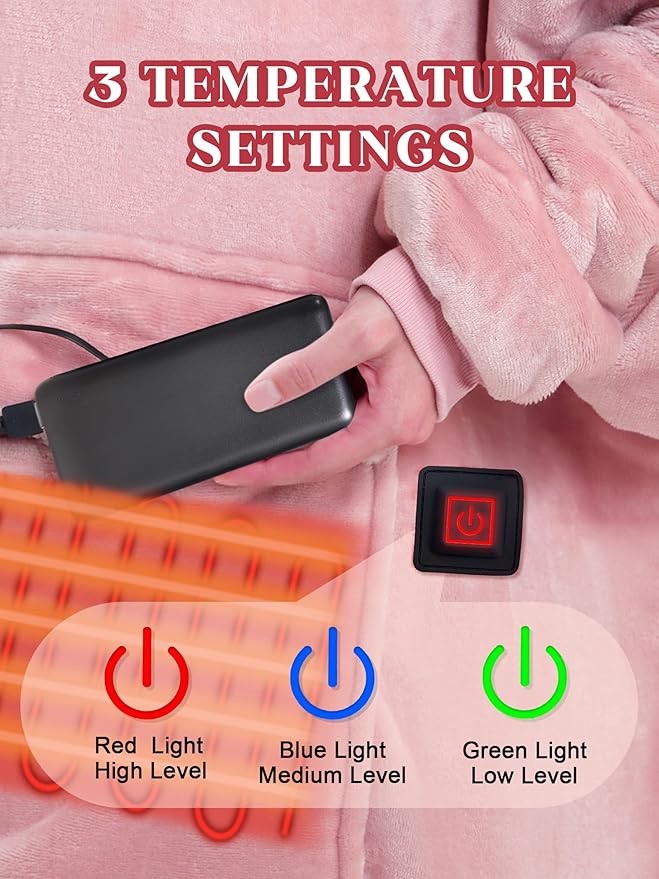 MAXEVE Heated Wearable Blanket Hoodie