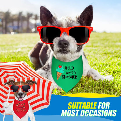 Frienda 12 Pcs Plain Dog Bandanas Blank Puppy Adjustable Triangle Solid Color Dog Bandanas Multicolor Puppy Scarf Heat Transfer Washable Handkerchief(80 x 55 x 55 cm,Basic Color)