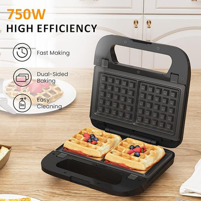 Sunvivi Sandwich Maker Panini Press: Waffle Maker