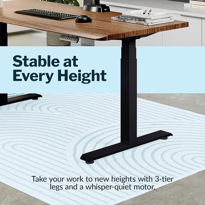 Vari ComfortEdge 72x30 Inch Adjustable Electric Standing Desk – Sit Stand VariDesk with Memory Presets, Sloped Edge, 180 LB Capacity + Tool-Free Assembly (Walnut/Black)