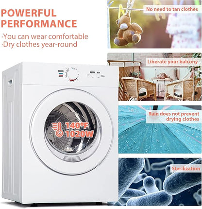 Euhomy Compact Dryer 1.8 cu. ft. Portable Clothes Dryers