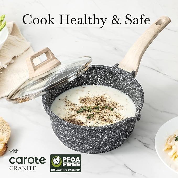CAROTE 1.5Qt & 3.0Qt Sauce Pan Sets