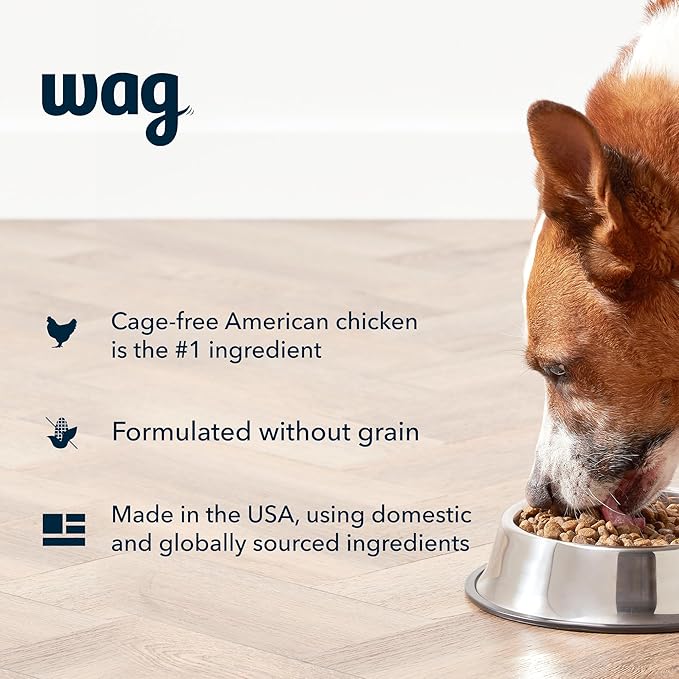 Amazon Brand - Wag Dry Dog Food Chicken & Sweet Potato, Grain Free 24 lb Bag