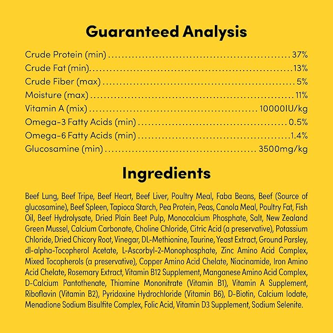 RawMix50 Premium Freeze-Dried Raw Grass-Fed Beef Recipe Dog Food, Protein Rich, Includes Kibble, Non-GMO, No Wheat or Corn, 12 oz