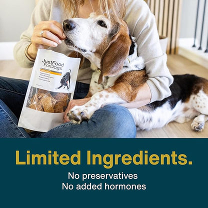 JustFoodForDogs Limited-Ingredient Pumpkin Healthy Dog Treats, Made in The USA, 5 oz