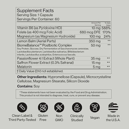 SecondKind Mood Balance – Saffron & Postbiotic Supplement