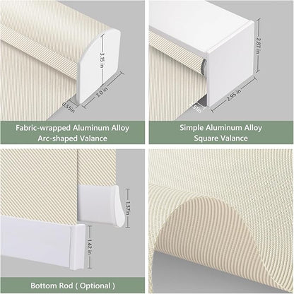 Tipiace Motorized Blinds with Remote Window Roller Shade Wireless Rechargeable
