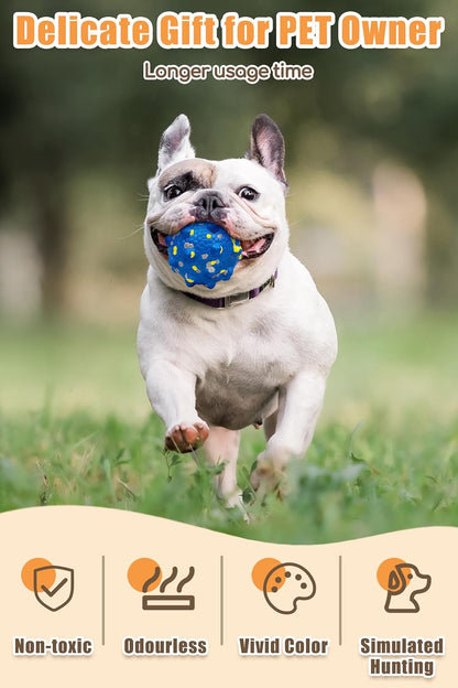 Dog Tennis Balls for Aggressive Chewers, Indestructible Durable Bouncy Interactive Toy for Dogs Fetch Game Lightweight Floating Outdoor Training(Yellow+Blue Mixed Large)