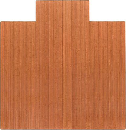 Anji Mountain Office Chairmat Thickest & Sturdy Bamboo Chairmats Highly Premium Quality Anti-Slip Heavy Duty for Multi-Purpose Hardwood Floor Office & Home Floor Protector Office Chair mat-5mm Thick