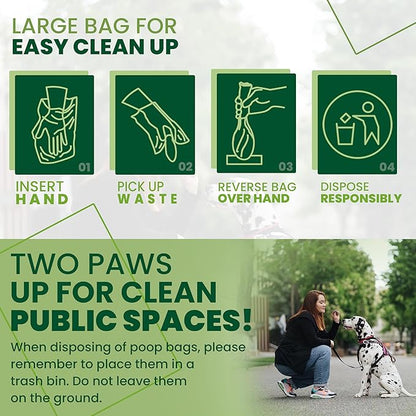 Dog Waste Bags 4000 Count - Doggie Poop Bags Rolls Replacements for HOA & Park Dispensers - Thick, Plastic, Leakproof and Tear Resistant
