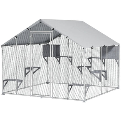 Catio Outdoor Cat Enclosure With Waterproof Cover,Multiple Packages Will Be Shipped,Please Pay Attention To The Dimensions In The Details.