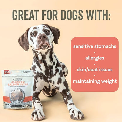Polkadog Crunchy Alaskan Cod & Salmon Chips Variety 2-Pack – Single Ingredient Dog Treats – All Natural, Grain-Free, Lean Protein & Omega-3 Rich Snacks for Dogs – Made in USA - 2.75 oz (Pack of 2)