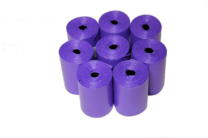 120 Easy Open & Strong Leak-Proof Poop Bags Dog Waste Bags 13.25 x 9" Made in USA .Bags are easier to tie than standard 12 inch bags (Purple)