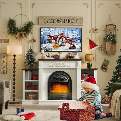 78" Electric Fireplace with Mantel, Birdcage-Style Fireplace Entertainment