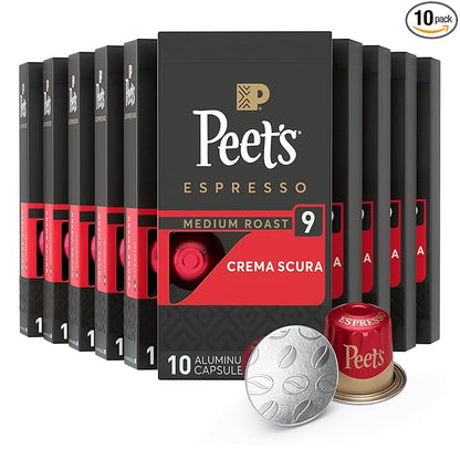 Peet's Coffee, Medium Roast Espresso Capsules, Compatible
