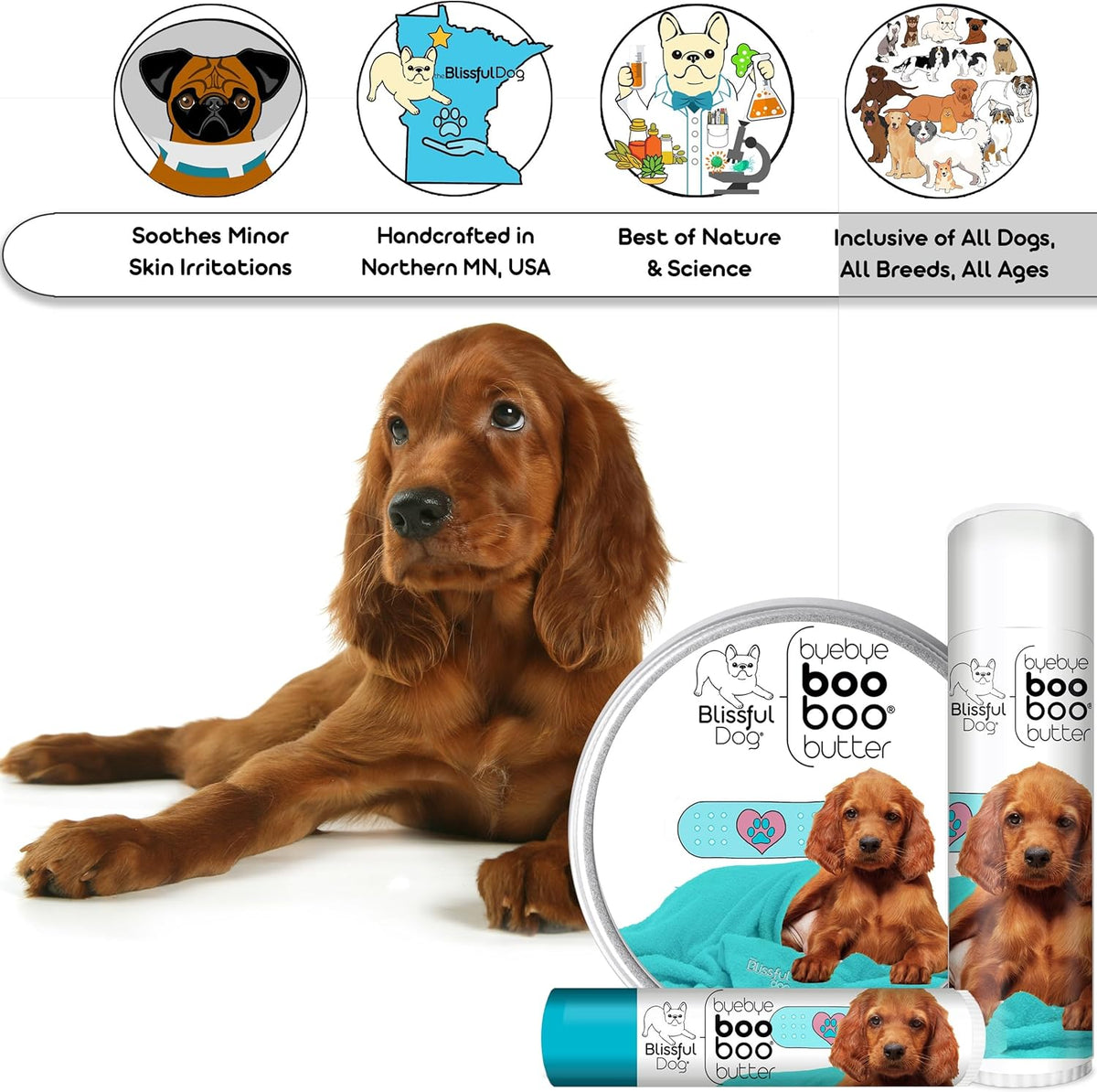 The Blissful Dog Irish Setter Boo Boo Butter, 1 Ounce