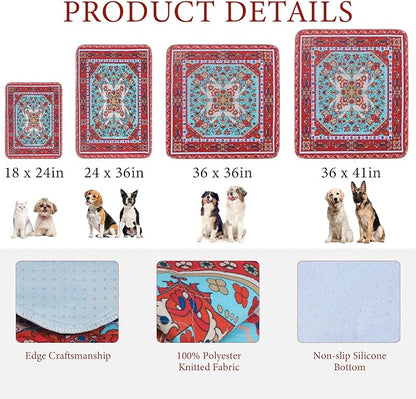 Homimp Washable Pee Pads for Dogs, 2 Pack Reusable Puppy Pads Waterproof, Absorbent and Leakproof Dog Pee Pads, Non Slip Puppy Training Pads, Pet Mat for Floor, Crate, Couch, Whelping,Brown, 18"x24"