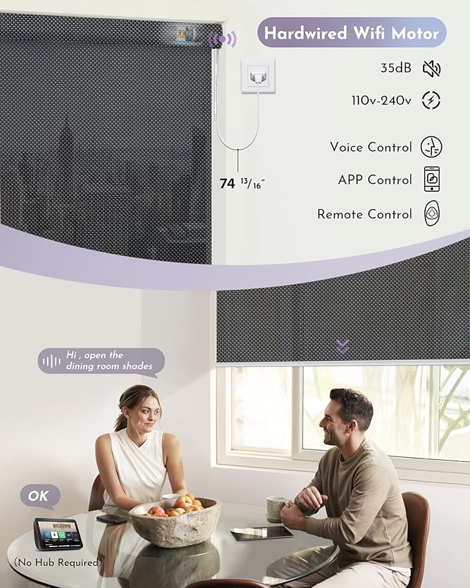 Graywind Motorized Roller Shades Compatible