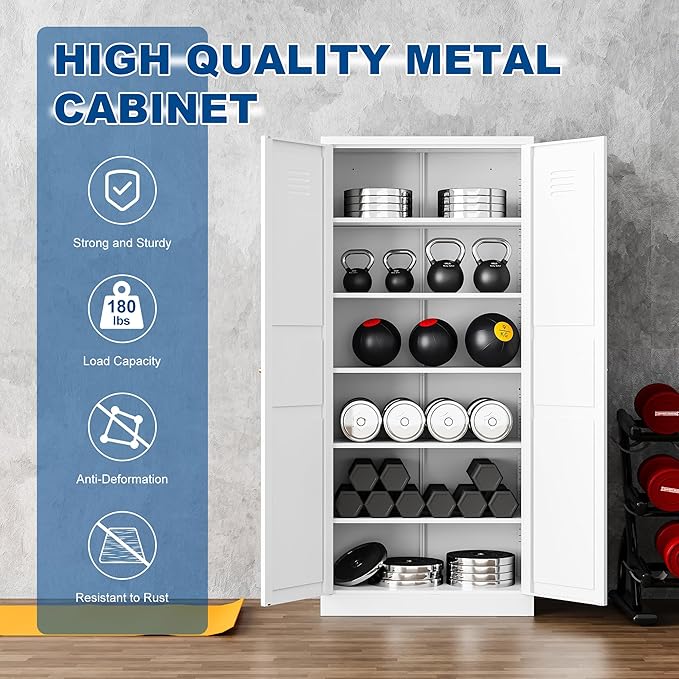 Metal Storage Cabinet-71” Tall Steel File Cabinets