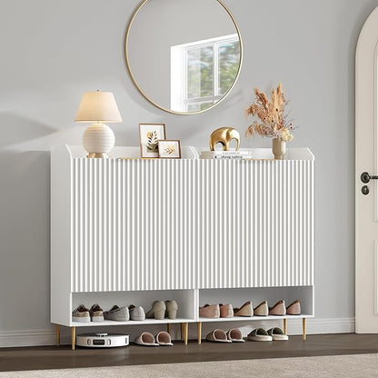 SICOTAS Shoe Cabinet Set of 3-7-Tier Large Shoe Storage Cabinet, 50.7" Tall