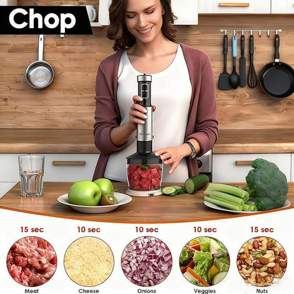 Blackcow Immersion Blender Handheld, 800W Powerful Electric Hand Blender
