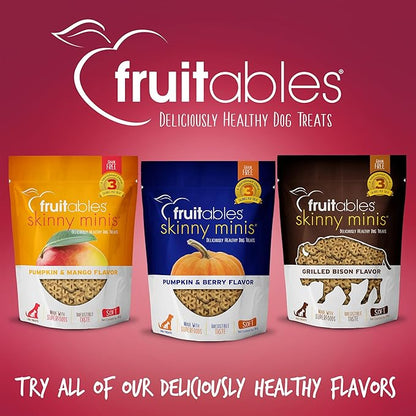 Fruitables Skinny Minis Dog Treats, Healthy Pumpkin Treat for Dogs, Low Calorie & Delicious, Puppy Training, No Wheat, Corn or Soy, Made in the USA, Watermelon Flavor, 5oz