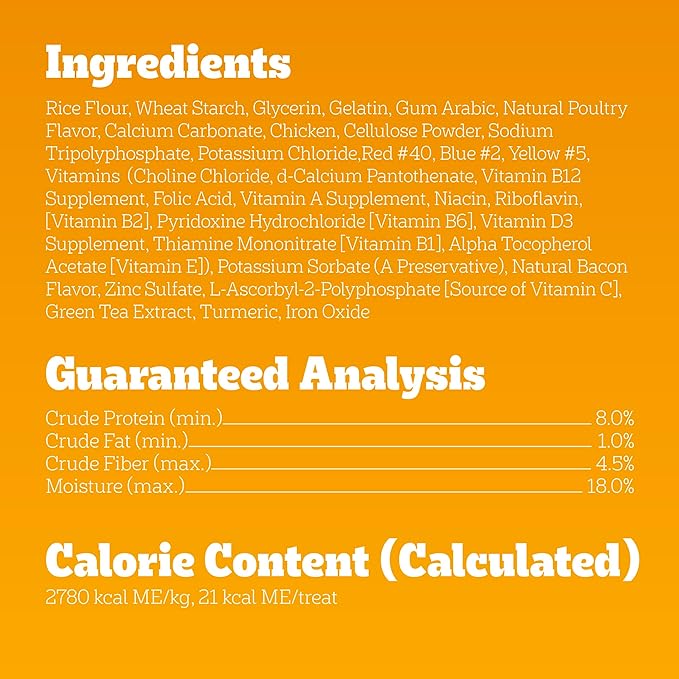 Pedigree Dentastix Dual Flavor Small Breed Dog Treats, Bacon & Chicken, 17.78 oz. Bag (84 Treats)