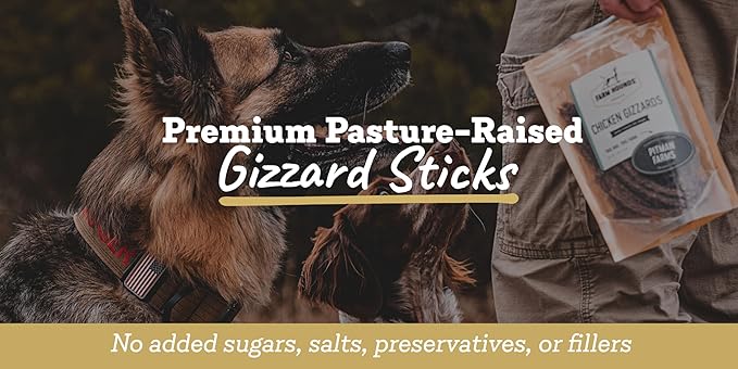 Farm Hounds - Duck Gizzards - Premium Natural Jerky for Dogs - 100% Humanely Raised Duck - Break-to-Size - Great for Training & Treats - No Added Fillers - Made in USA - 4oz - 2 Pack