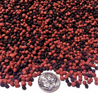 Aquatic Foods Inc. Gourmet Blend of 3mm-1/8 California Blackworm & Beef Heart Floating Pellets for Discus, Oscars, Cichlids, All Tropical Fish. GB-615 1/4-lb
